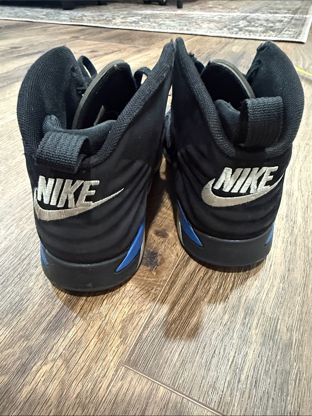 Jordan Jumpman MVP Kids Black and Blue High-Top Sneakers Nike - Picture 4 of 8